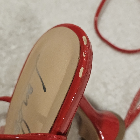 London Rag Red Strappy Sandals Heels Size 9 Y2K 90s Coquette Girl Preppy - Picture 11 of 12